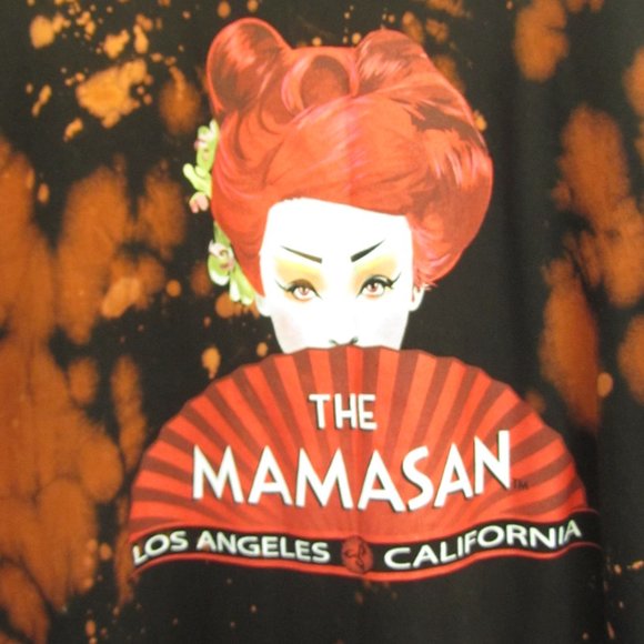 THE MAMASAN Los Angeles Bleach Dyed T-Shirt Size Large - Picture 2 of 5
